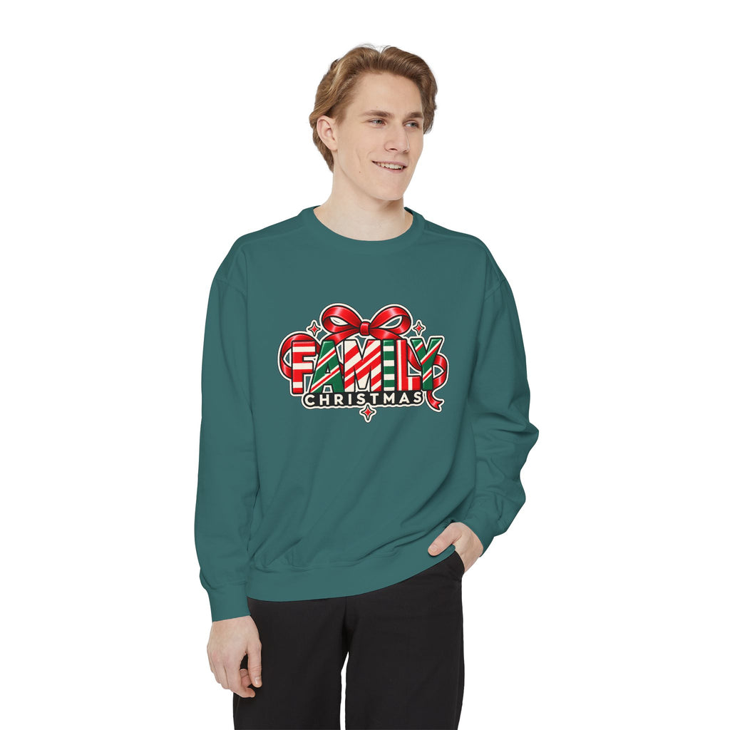 Family Christmas Candy Cane Holiday Sweatshirt