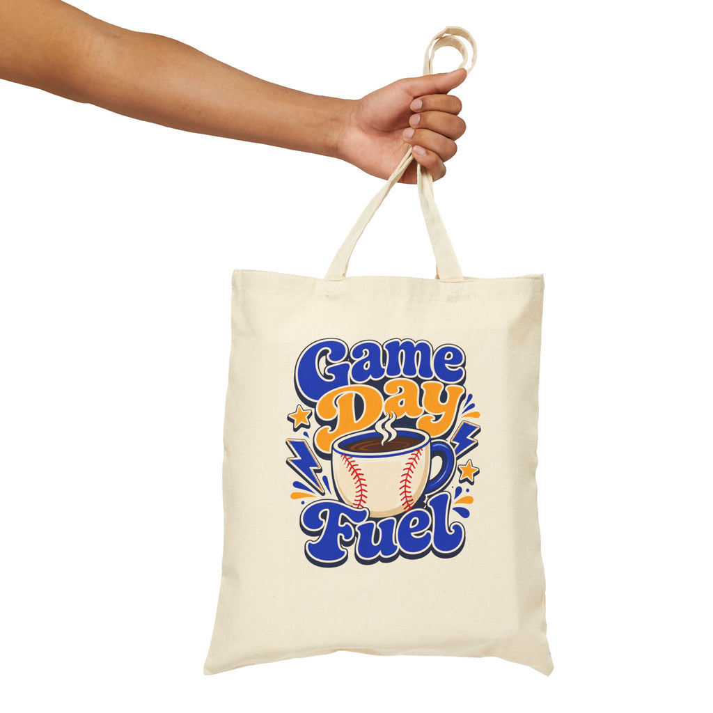 Game Day Fuel Coffee and Baseball Fan - Canvas Tote Bag