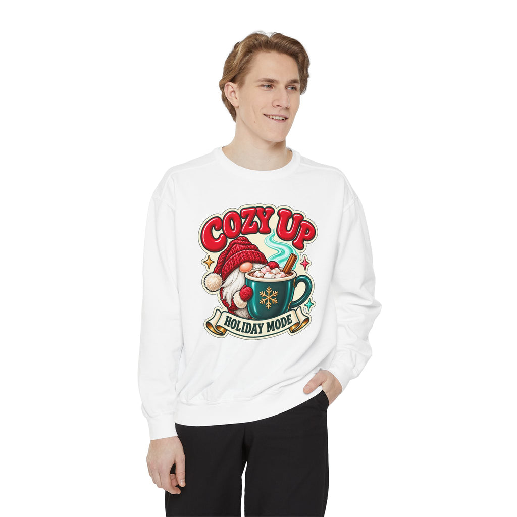 Cozy Up Christmas Mode Gnome Cocoa Sweatshirt