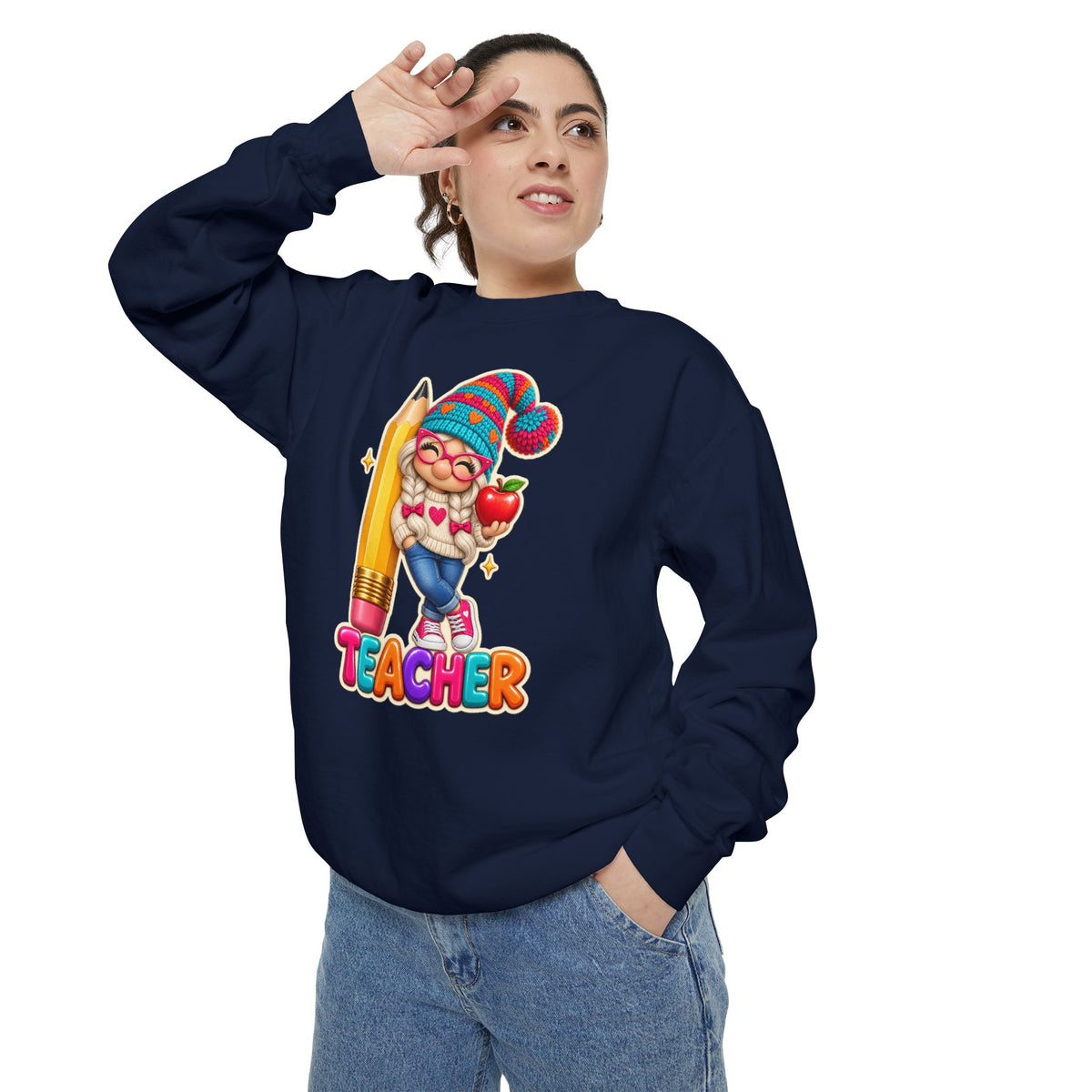 Gnome Teacher Classroom Christmas Holiday Sweatshirt