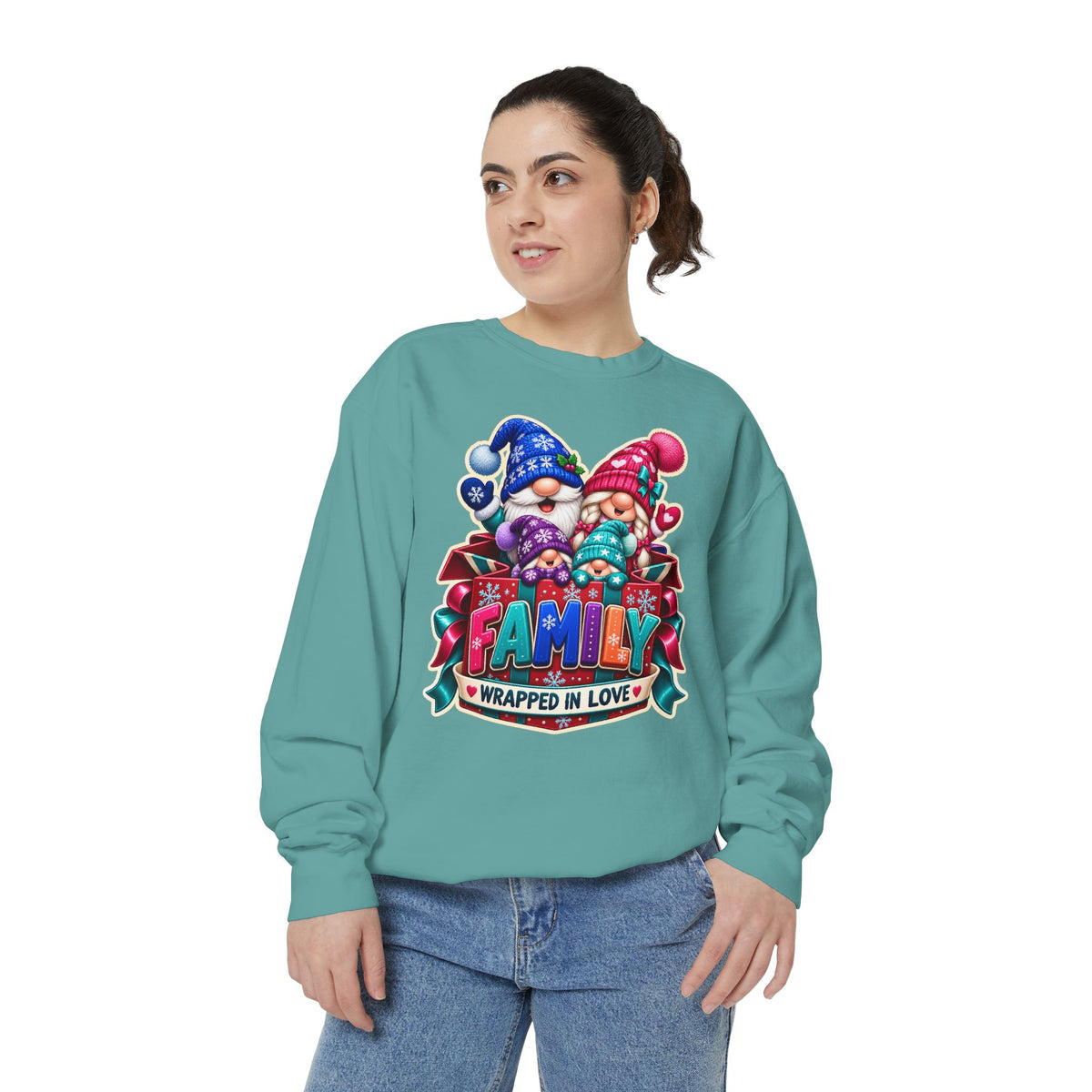 Family Wrapped in Gnome Love Christmas Sweatshirt