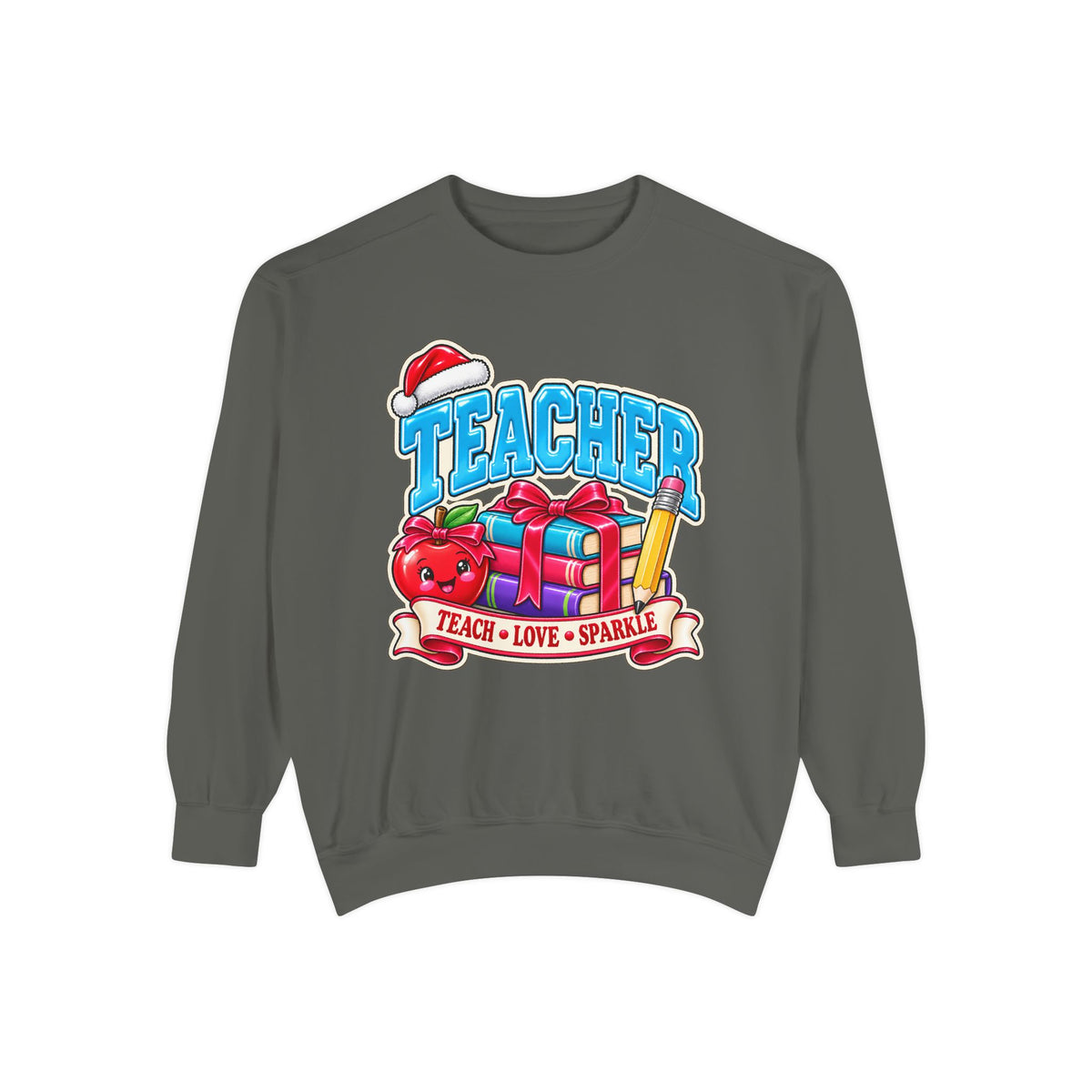 Teach • Love • Sparkle Christmas Teacher Sweatshirt