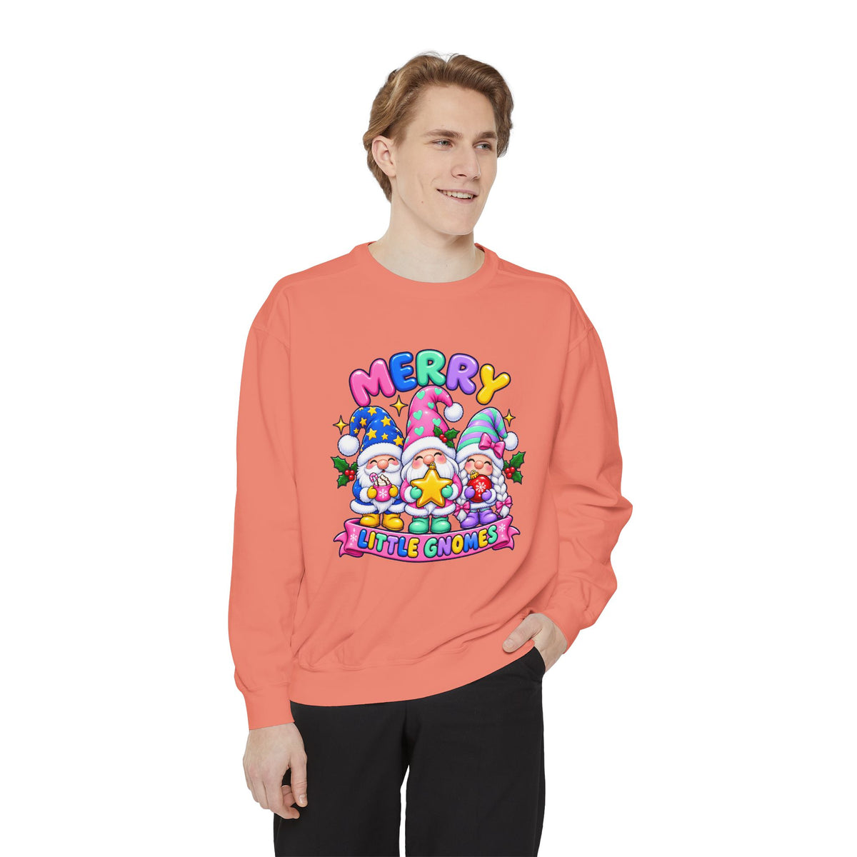 Merry Little Gnomes Sweatshirt Cute Christmas Holiday Crewneck