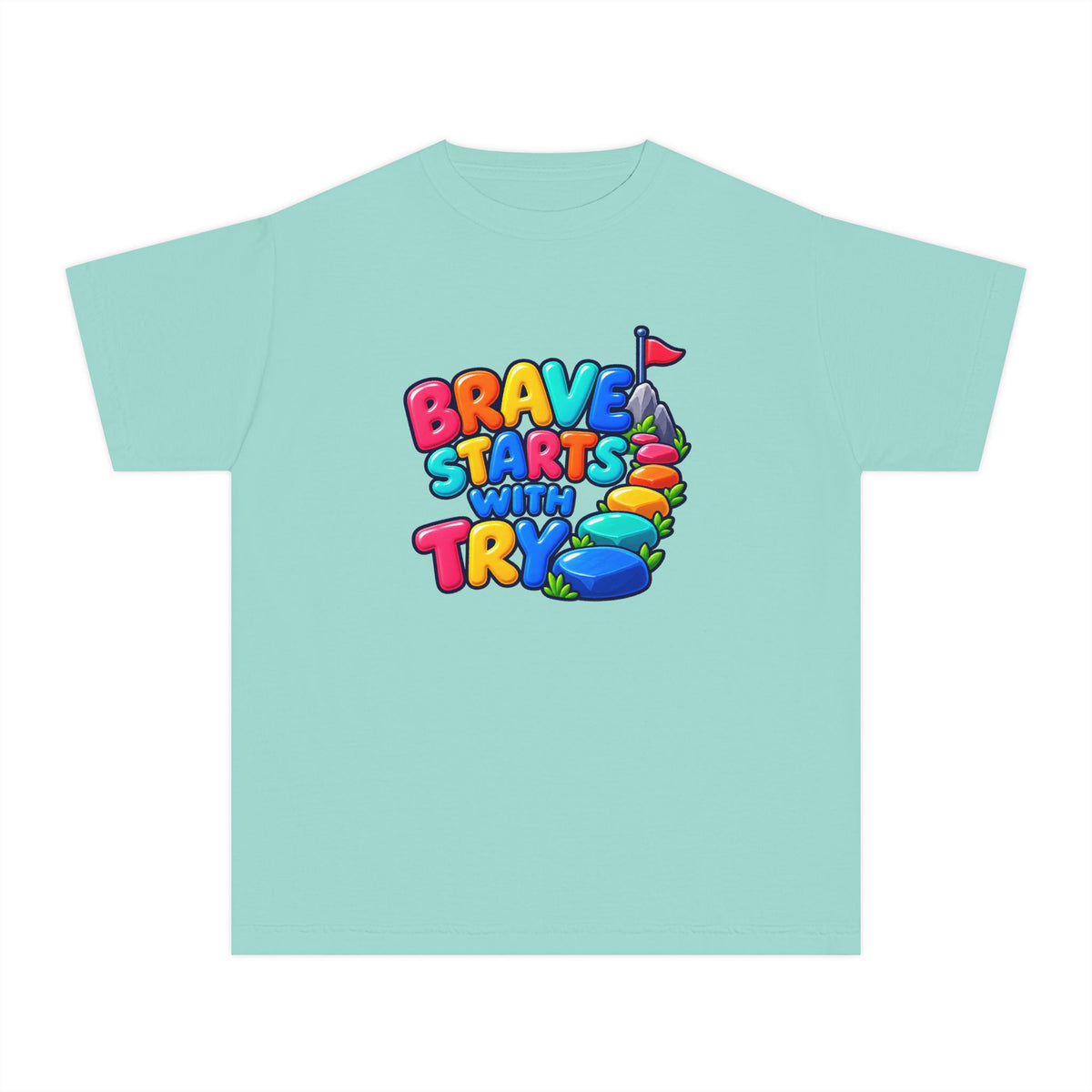 🏔️ Brave Starts With Try Youth Tee