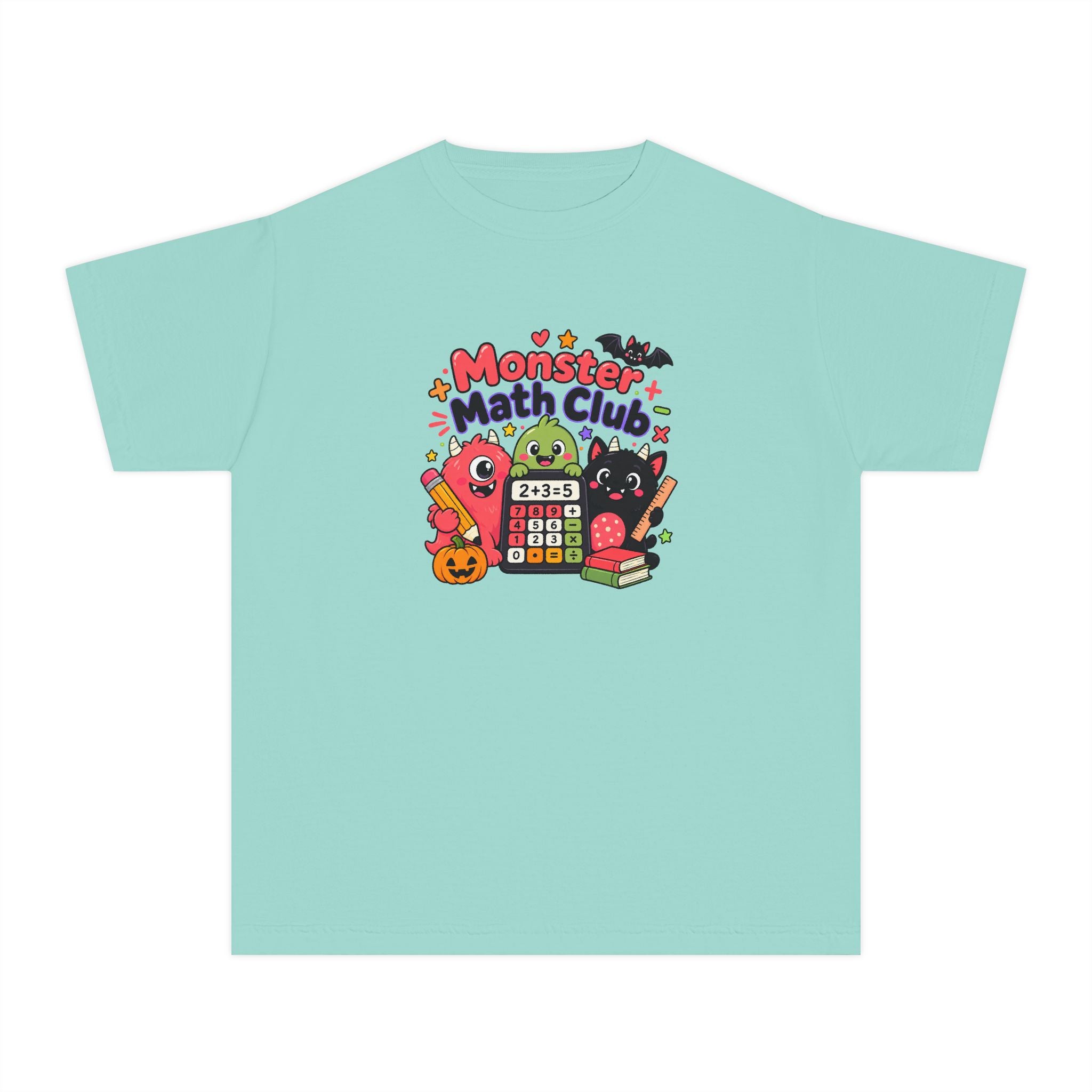 🎃 Monster Math Club Halloween Youth Retro Tee 🧮👻