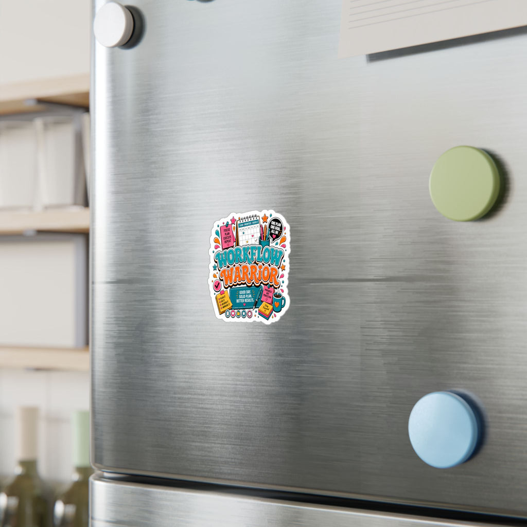 Workflow Warrior Vinyl Sticker – Productivity Planner Decor (Kiss-Cut)