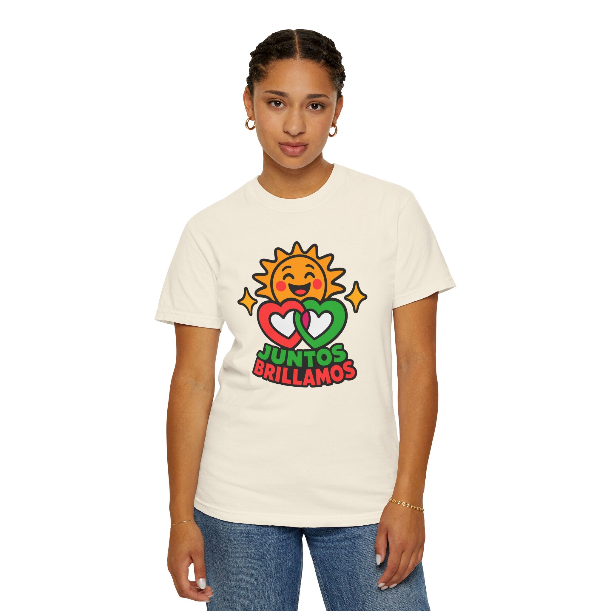 Juntos Brillamos Latino Heritage Heavyweight Tee ☀️❤️
