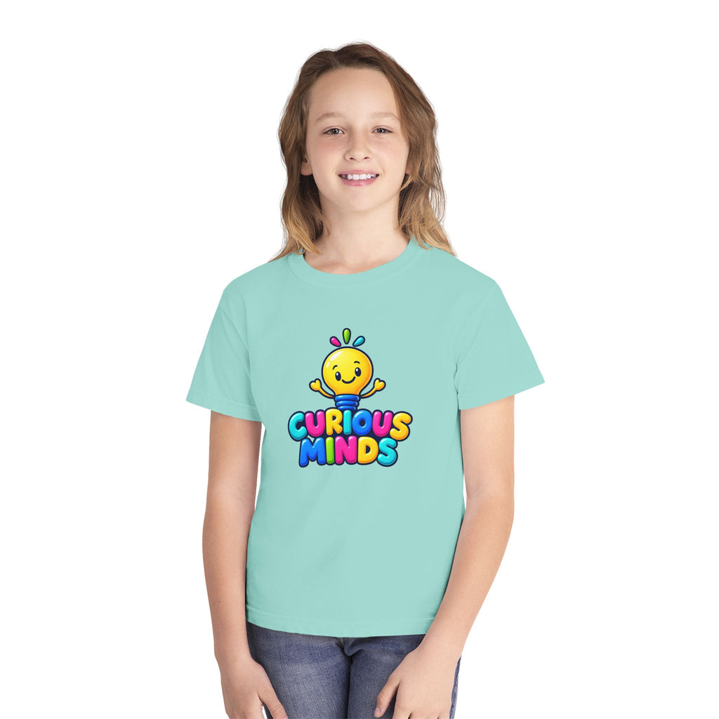 💡 Curious Minds Kids Tee Colorful Happy Character