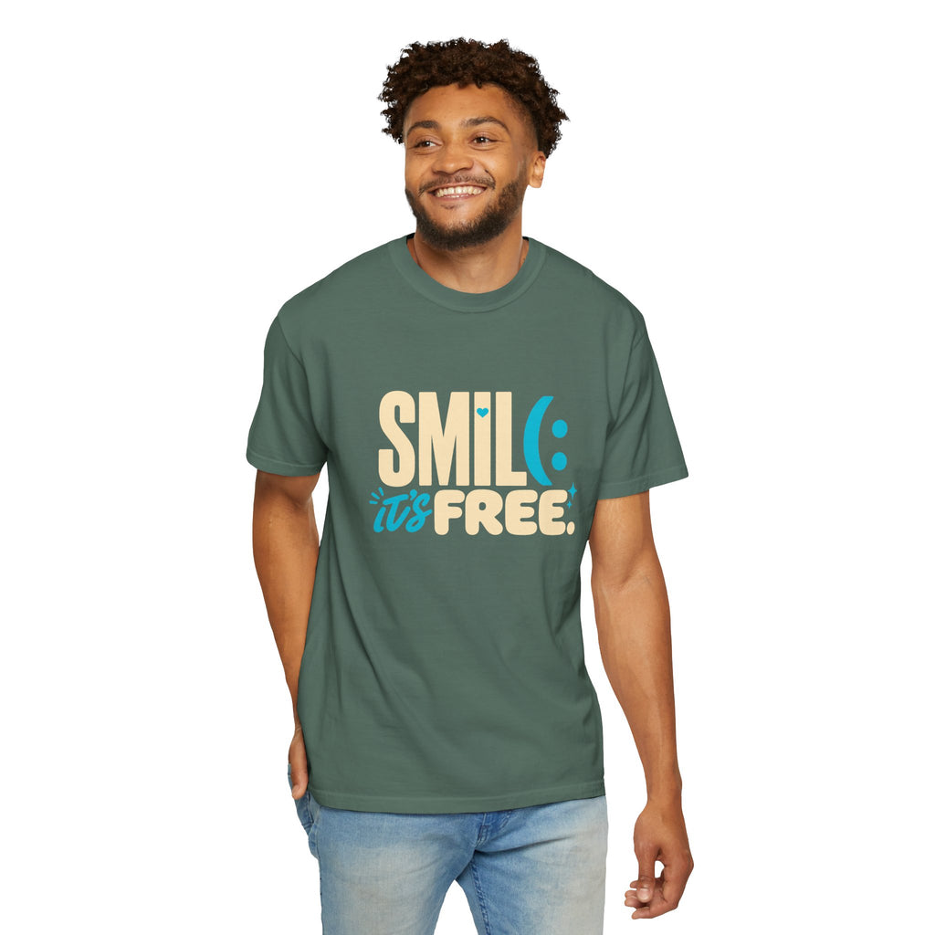 SMIL(: It’s Free Garment-Dyed Graphic Tee