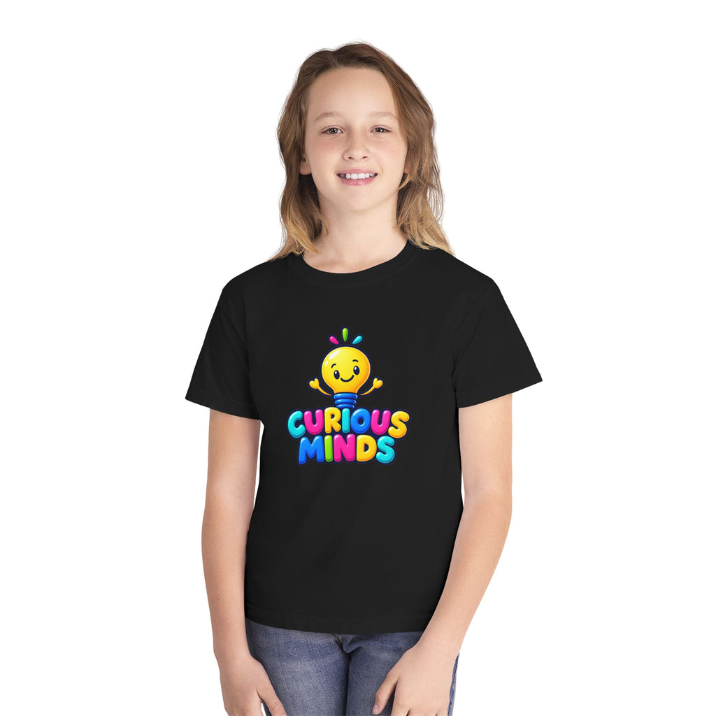 💡 Curious Minds Kids Tee Colorful Happy Character