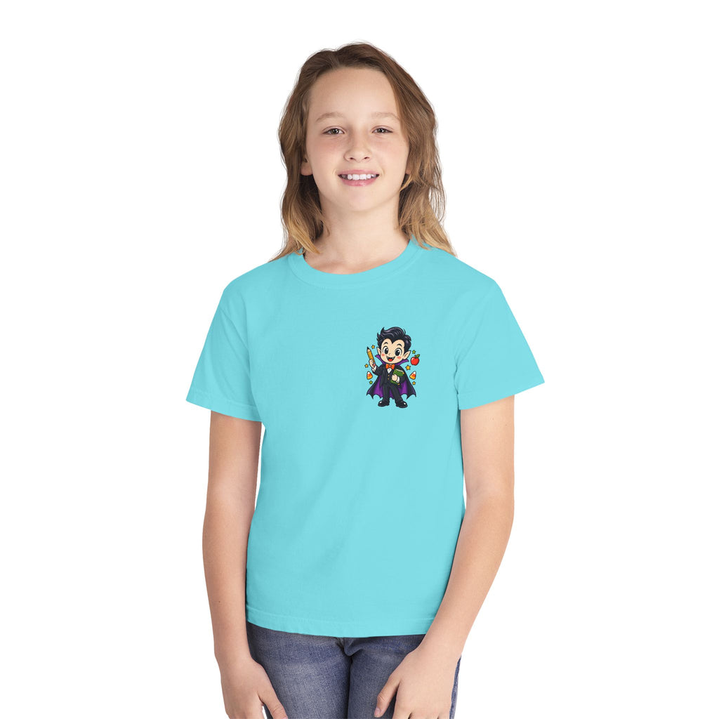 Vampire Trick-or-Treat Kids Tee — Cute Cartoon Vampire Halloween Shirt