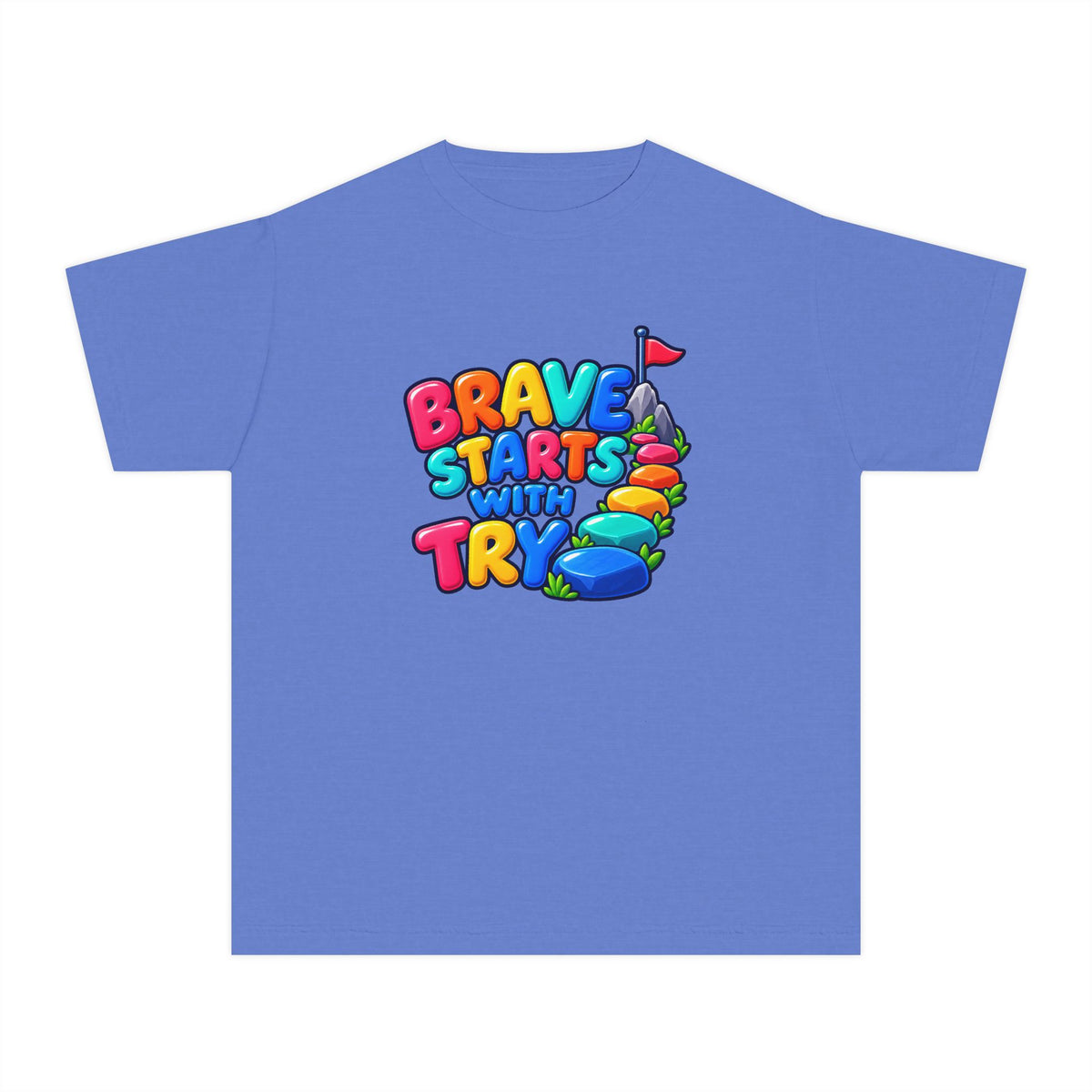 🏔️ Brave Starts With Try Youth Tee