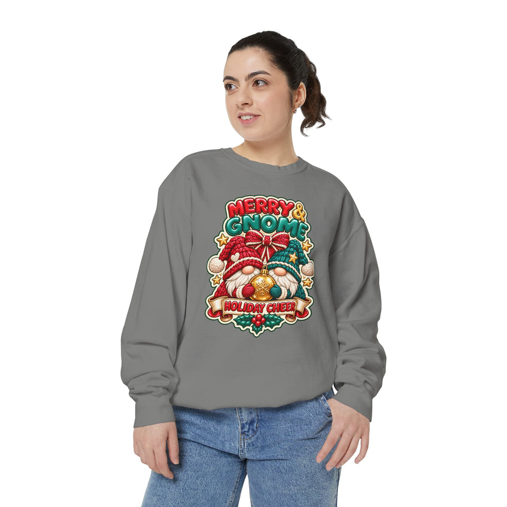 Merry and Gnome Holiday Cheer Sweatshirt — Cute Christmas Design