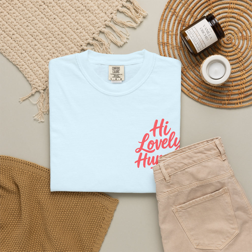 Hi Lovely Human Navy Garment-Dyed Comfort Colors® T-Shirt