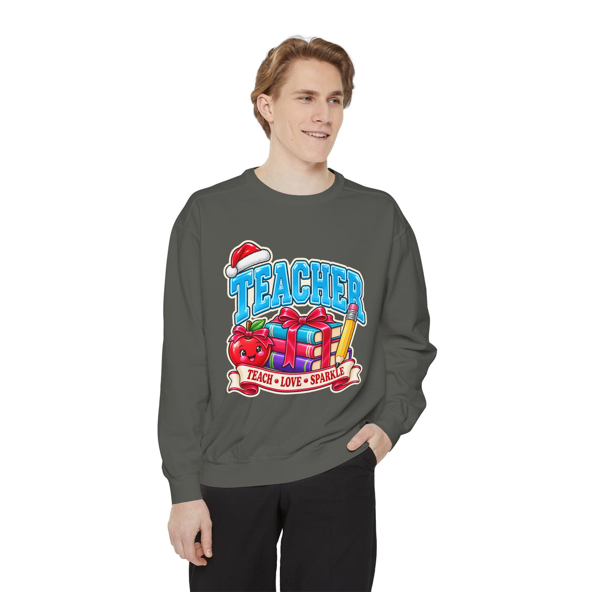 Teach • Love • Sparkle Christmas Teacher Sweatshirt