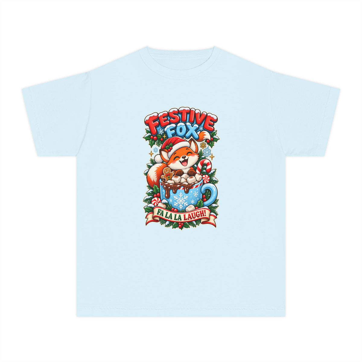 Festive Fox “Fala La Laugh!” Youth Christmas Tee