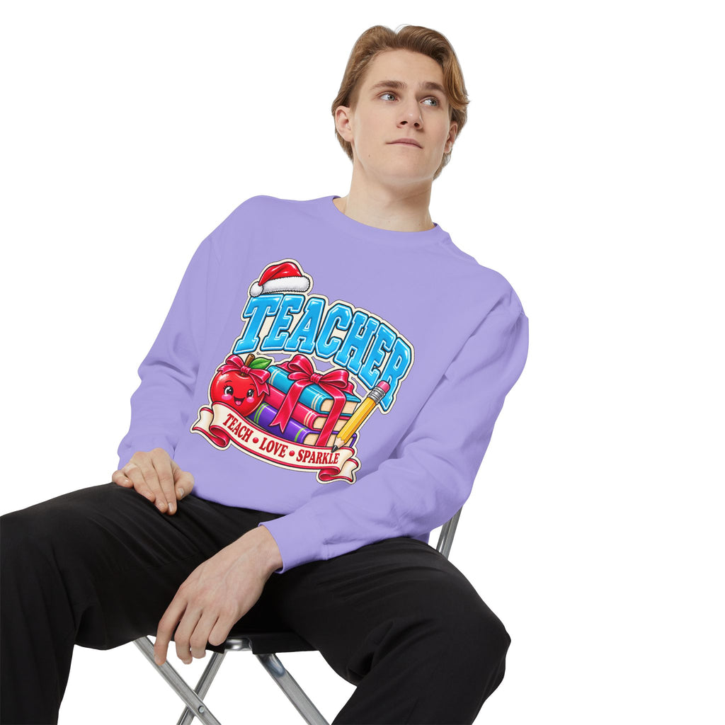 Teach • Love • Sparkle Christmas Teacher Sweatshirt