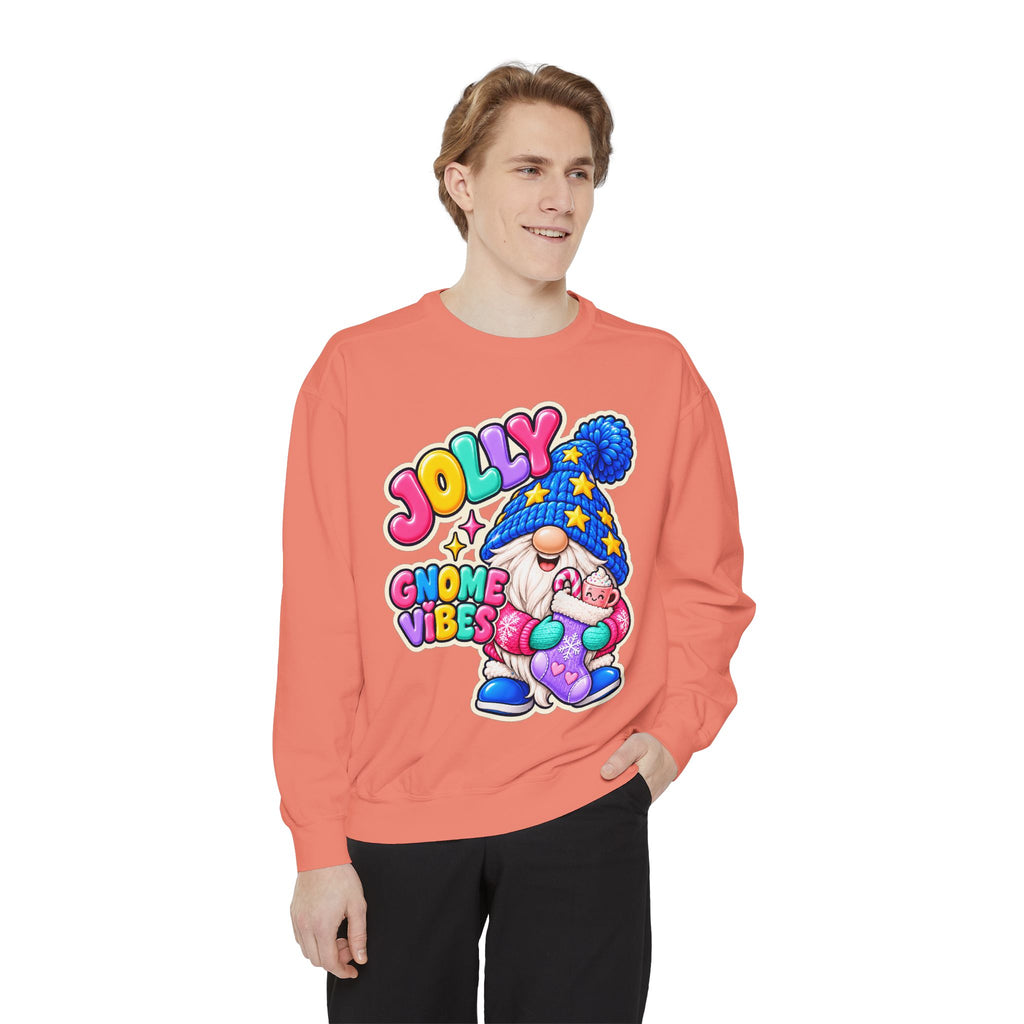 Jolly Gnome Vibes Christmas Sweatshirt