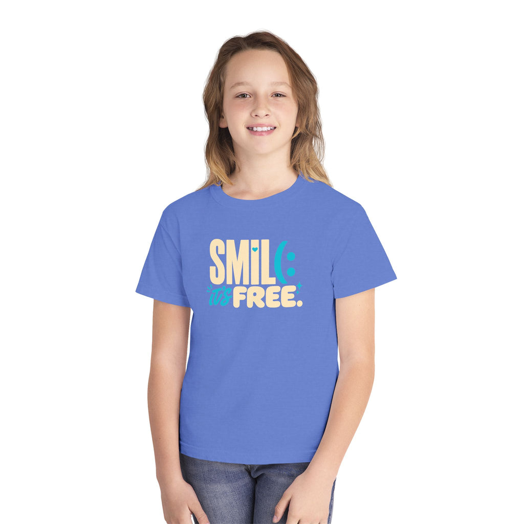 SMILE IT’S FREE! Youth Garment-Dyed Tee