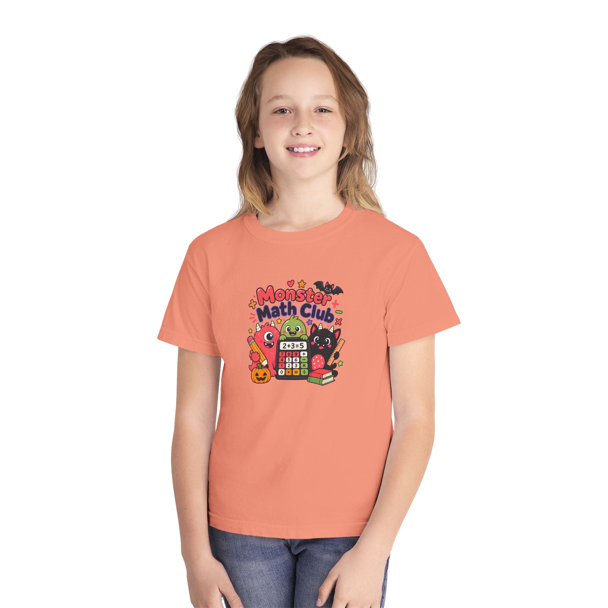 🎃 Monster Math Club Halloween Youth Retro Tee 🧮👻