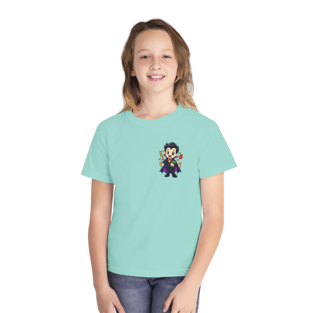 Vampire Trick-or-Treat Kids Tee — Cute Cartoon Vampire Halloween Shirt