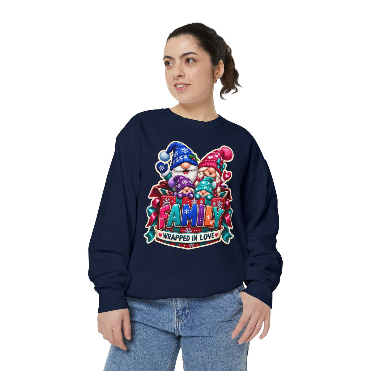 Family Wrapped in Gnome Love Christmas Sweatshirt