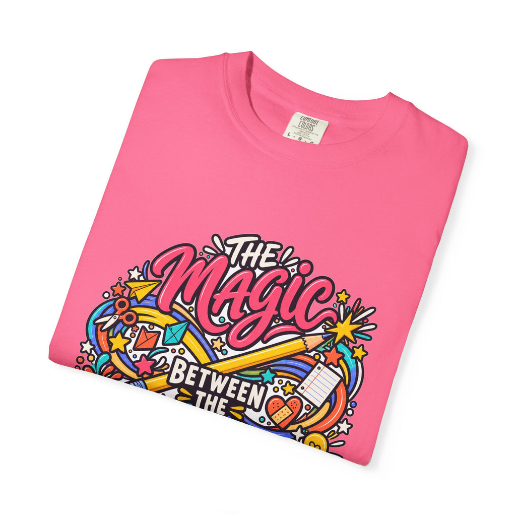 The Magic Between the Lessons Teacher Comfort Colors® Tee ✏️✨