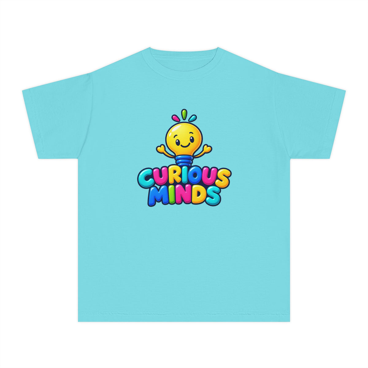 💡 Curious Minds Kids Tee Colorful Happy Character