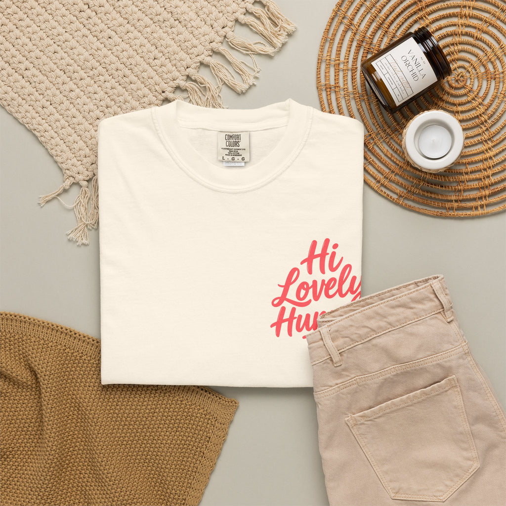 Hi Lovely Human Navy Garment-Dyed Comfort Colors® T-Shirt