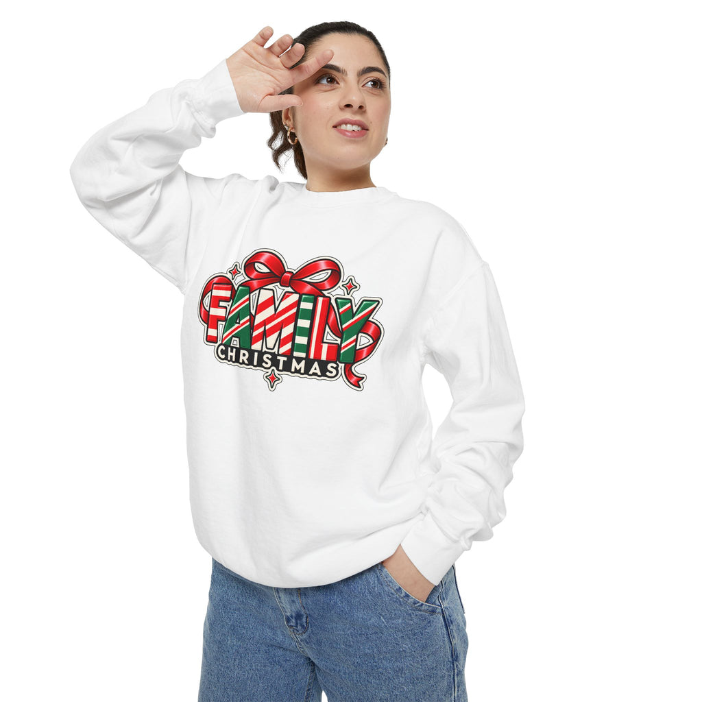 Family Christmas Candy Cane Holiday Sweatshirt