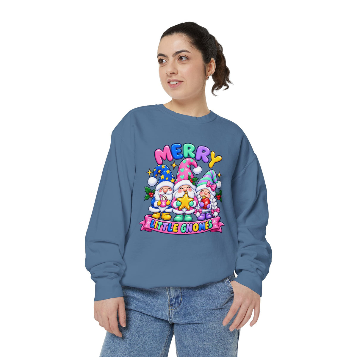 Merry Little Gnomes Sweatshirt Cute Christmas Holiday Crewneck
