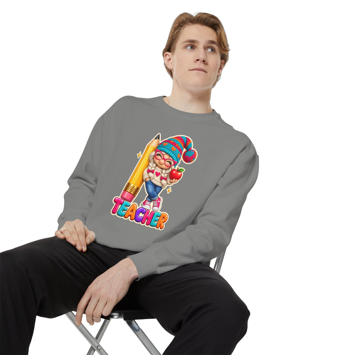 Gnome Teacher Classroom Christmas Holiday Sweatshirt