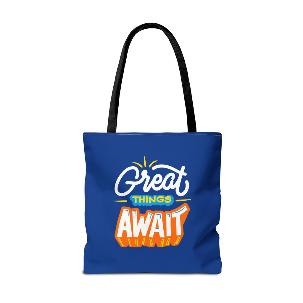 Learning Never Ends - Great Things Await Tote Bag (AOP)
