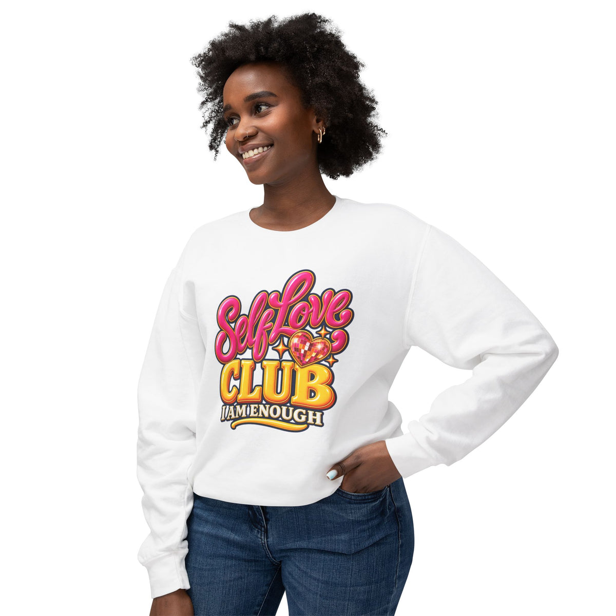 Self-Love Club Sweatshirt — I Am Enough Cozy Crewneck 💖✨
