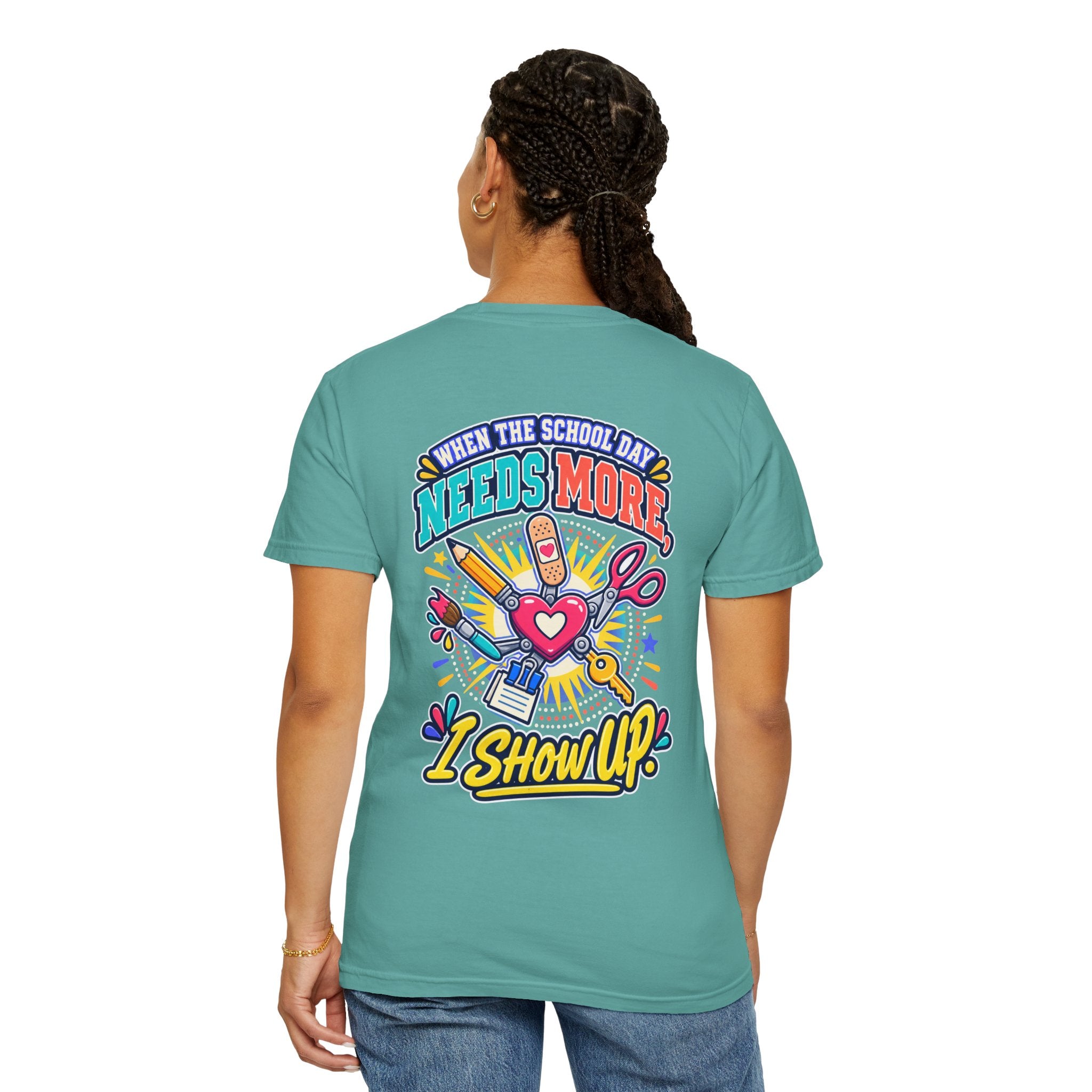 Here to Help School Support Staff Comfort Colors® Tee 🍎✏️
