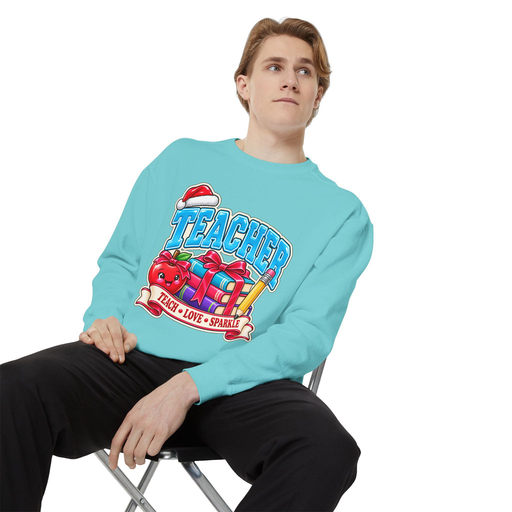 Teach • Love • Sparkle Christmas Teacher Sweatshirt