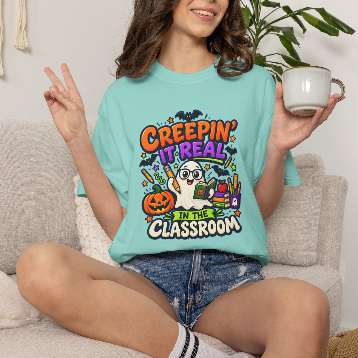 Creepin' It Real in the Classroom Halloween T-Shirt