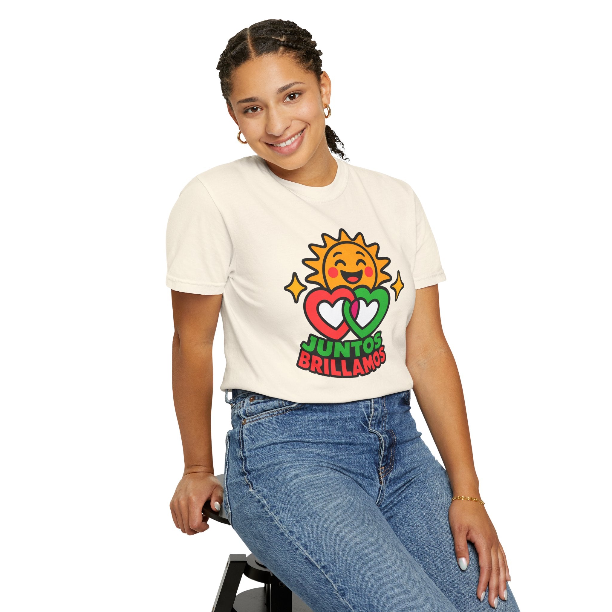 Juntos Brillamos Latino Heritage Heavyweight Tee ☀️❤️