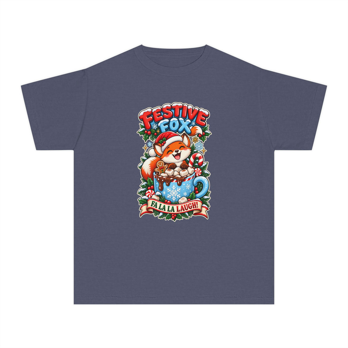 Festive Fox “Fala La Laugh!” Youth Christmas Tee