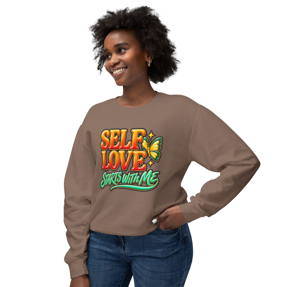Self Love Starts With Me Crewneck Sweatshirt