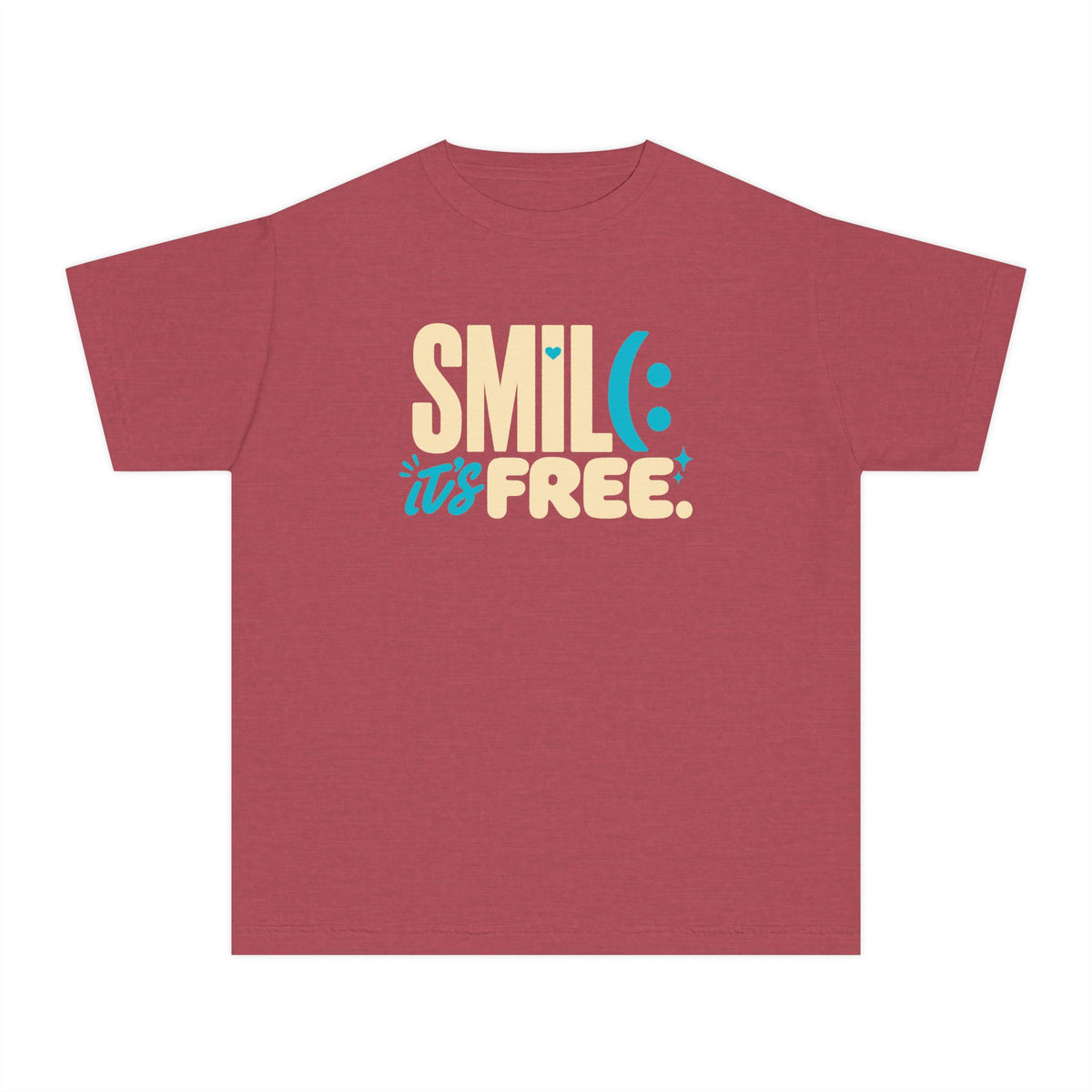 SMILE IT’S FREE! Youth Garment-Dyed Tee