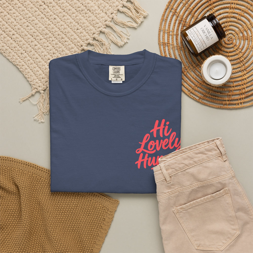 Hi Lovely Human Navy Garment-Dyed Comfort Colors® T-Shirt