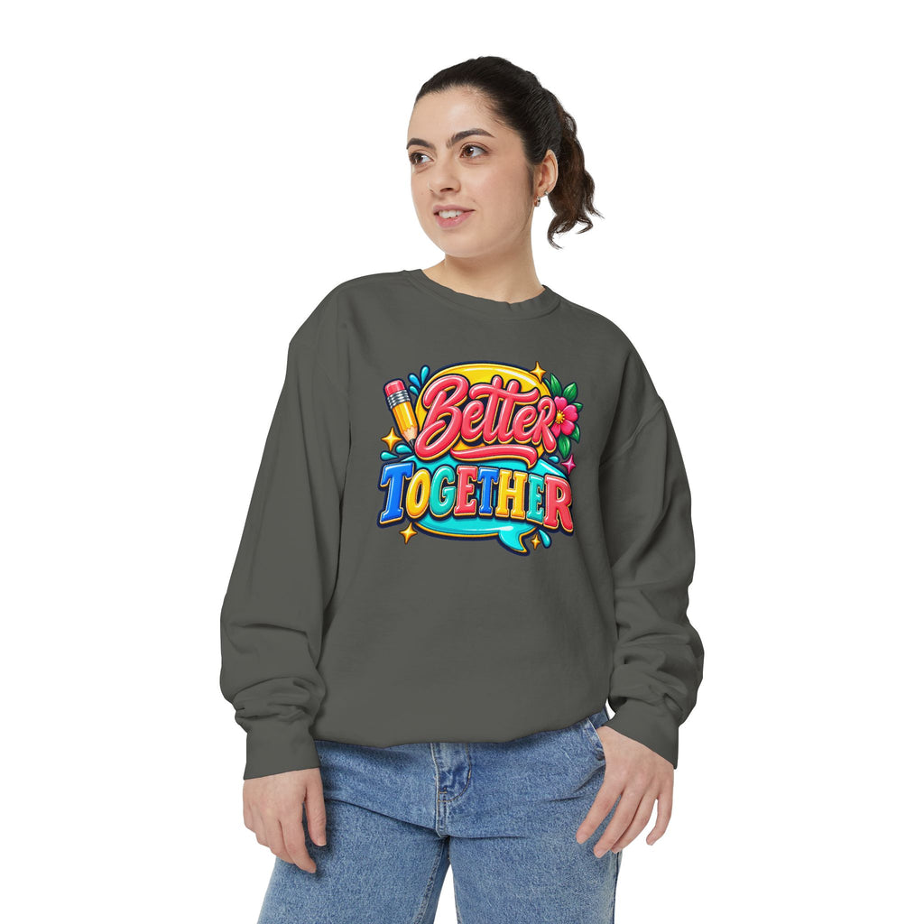 Better Together Sweatshirt Colorful Retro Graphic Crewneck