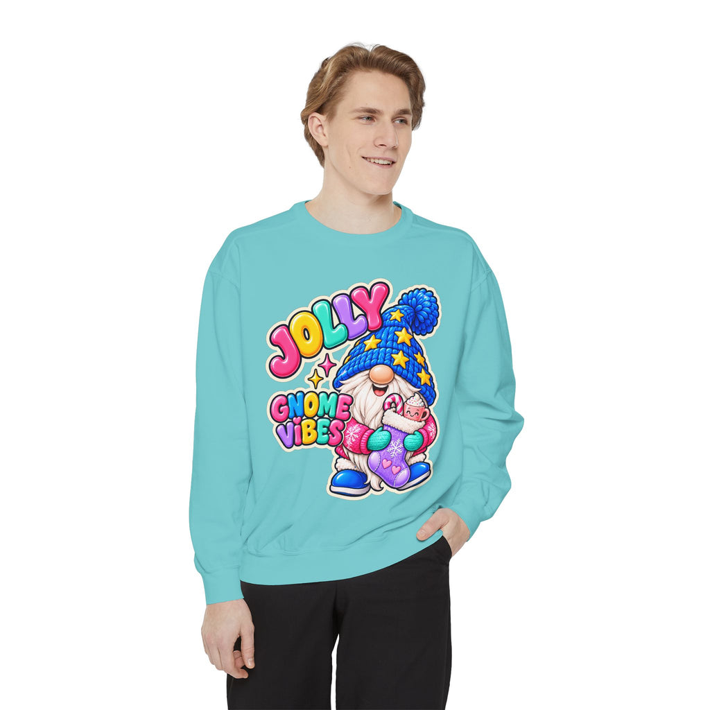 Jolly Gnome Vibes Christmas Sweatshirt