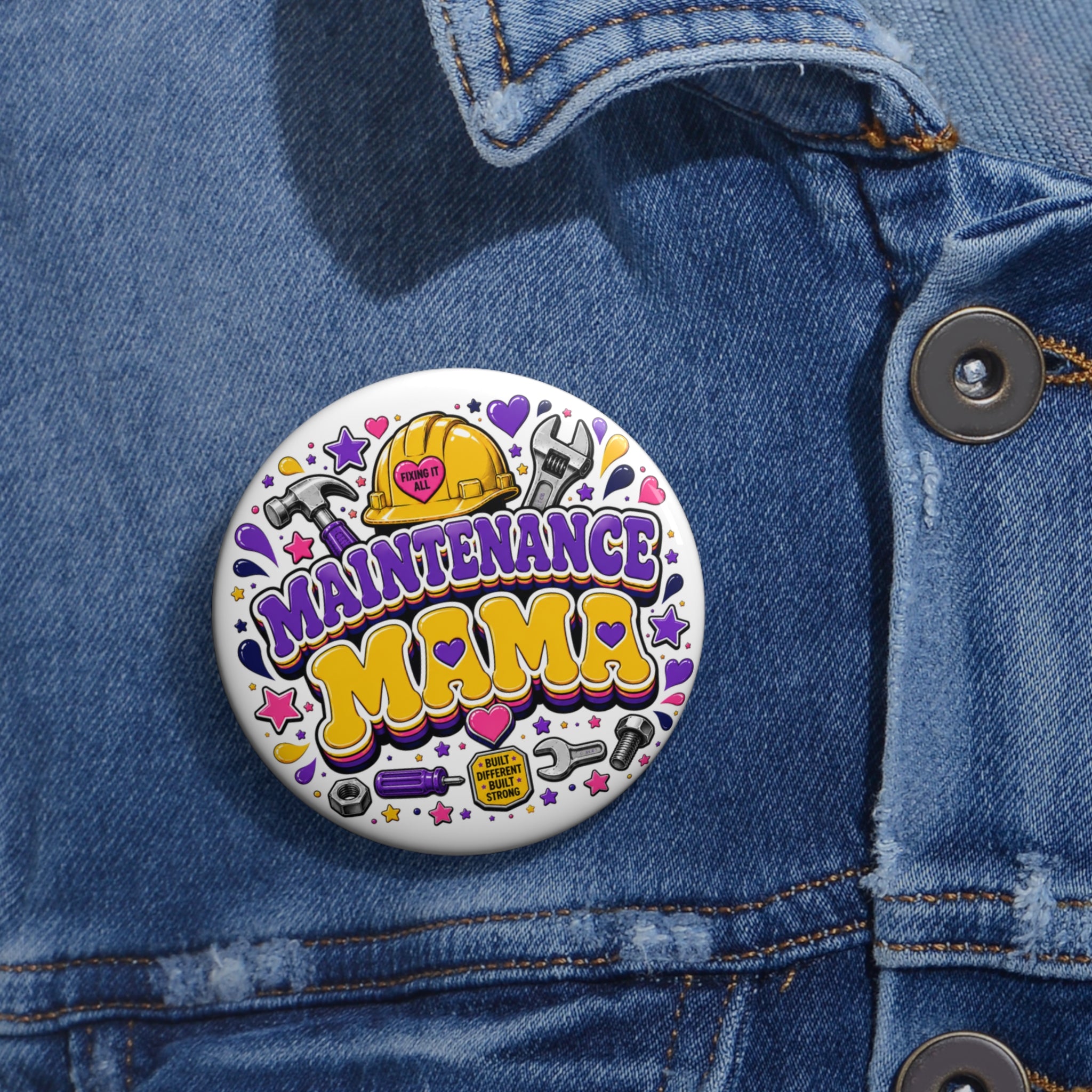 "Maintenance Mama" — Cute Tool-Themed Badge for Moms (Maintenance Mama)