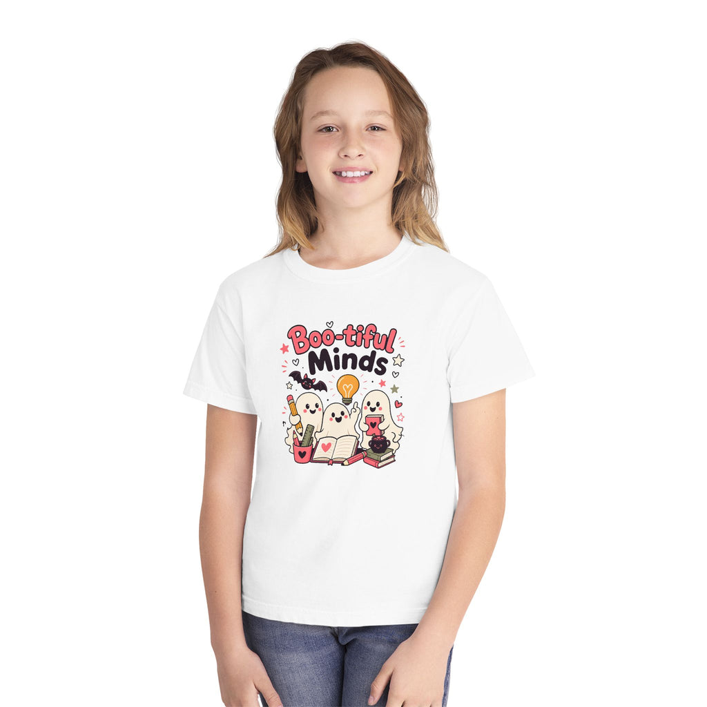 Boo-tiful Minds Youth Halloween Learning Tee 👻💡