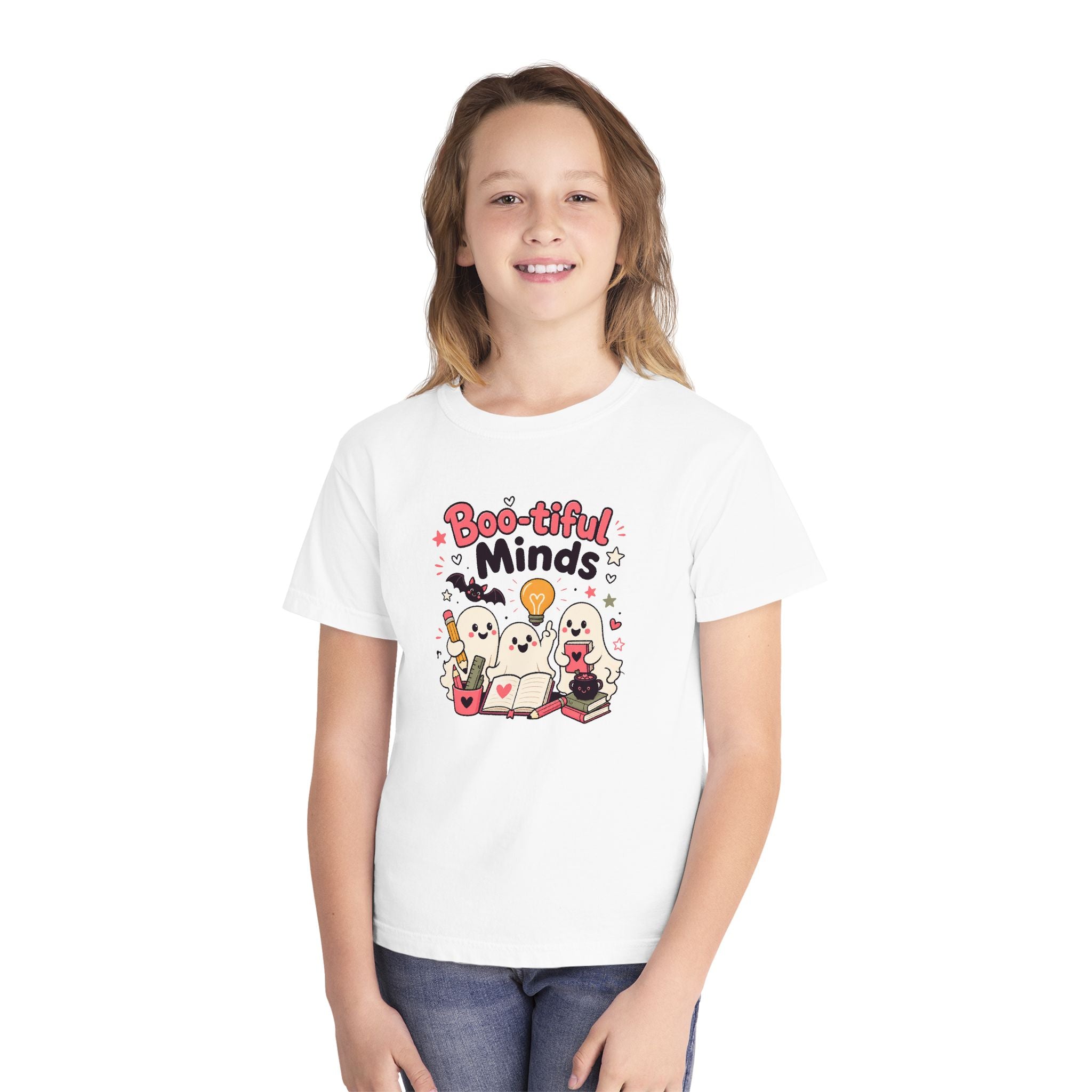 Boo-tiful Minds Youth Halloween Learning Tee 👻💡