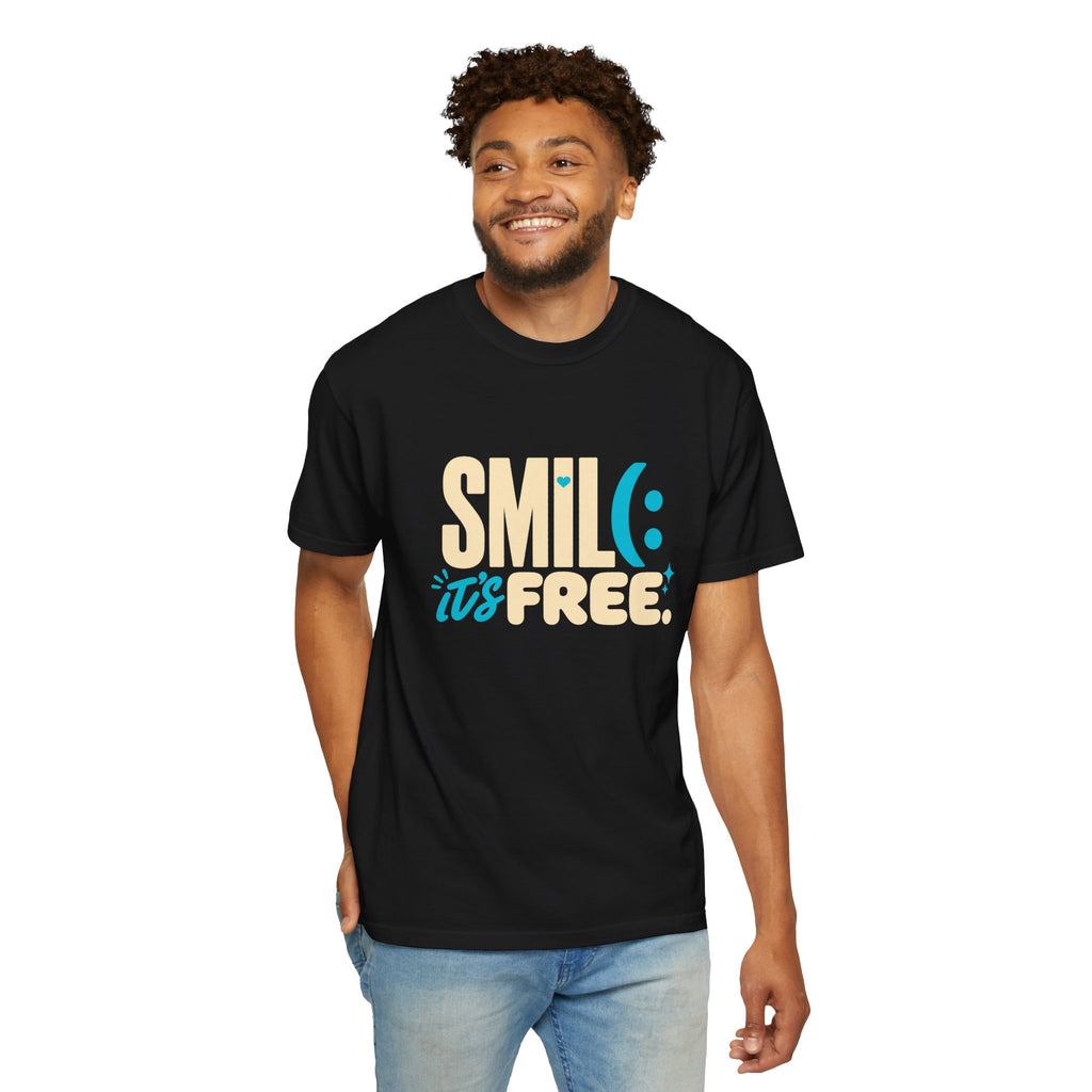 SMIL(: It’s Free Garment-Dyed Graphic Tee