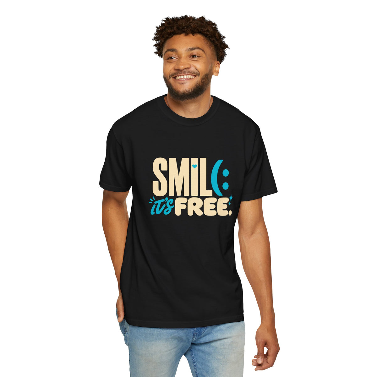 SMIL(: It’s Free Garment-Dyed Graphic Tee