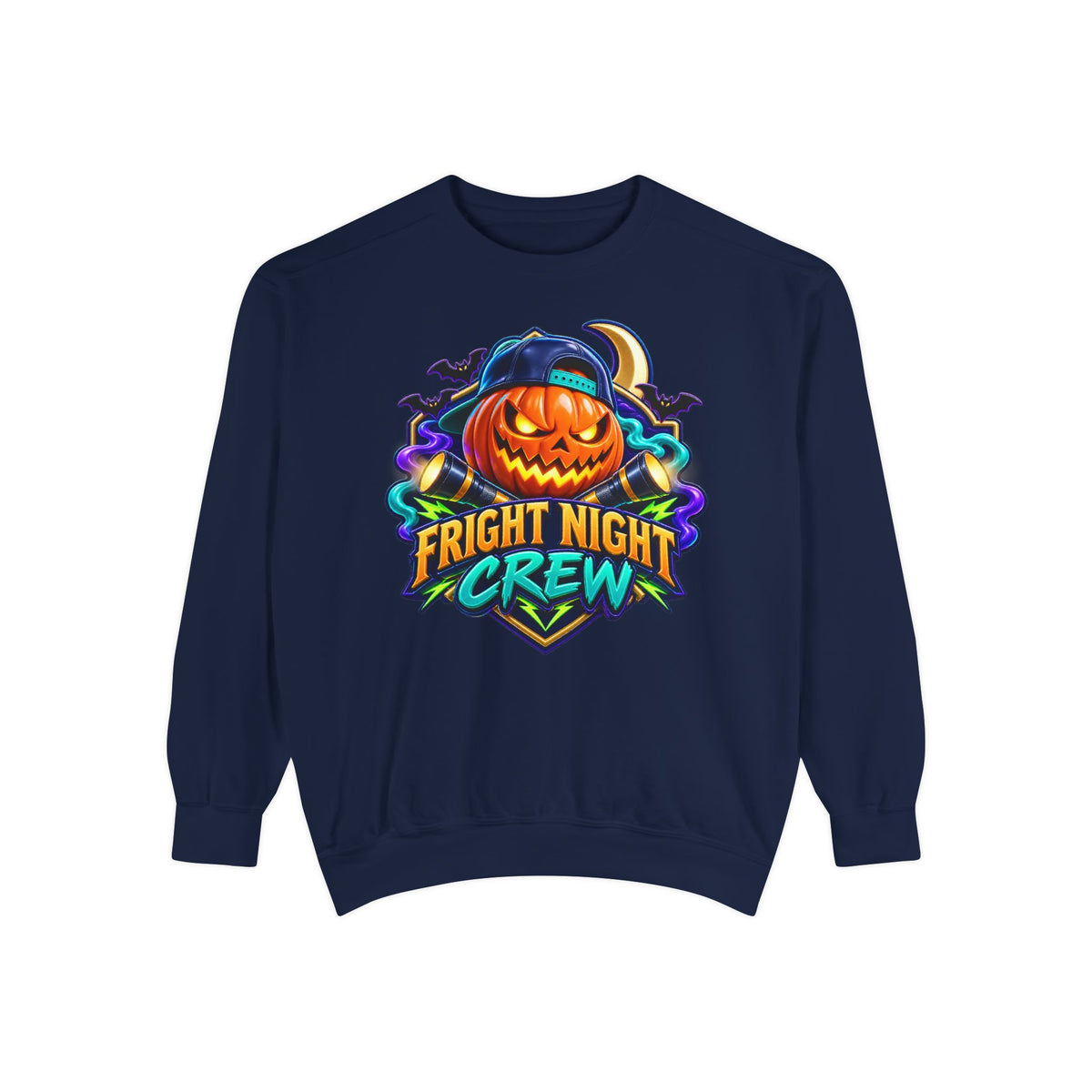 Fright Night Crew Halloween Sweatshirt 🎃 | Pumpkin Halloween Pullover